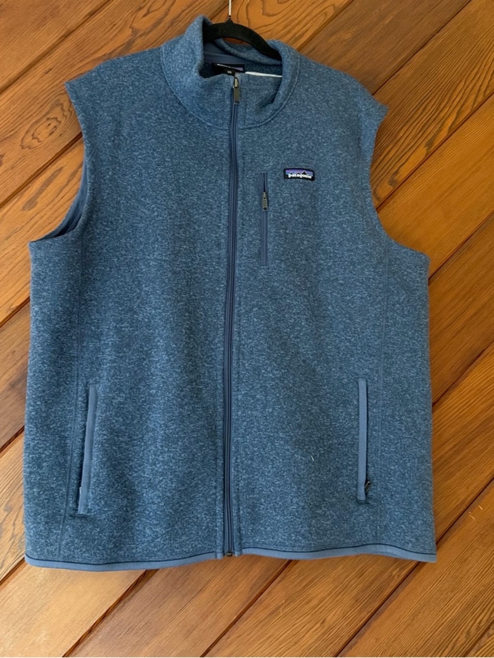Patagonia Better Sweater Vest Men's XXL Steel Blue Full Zip Fleece